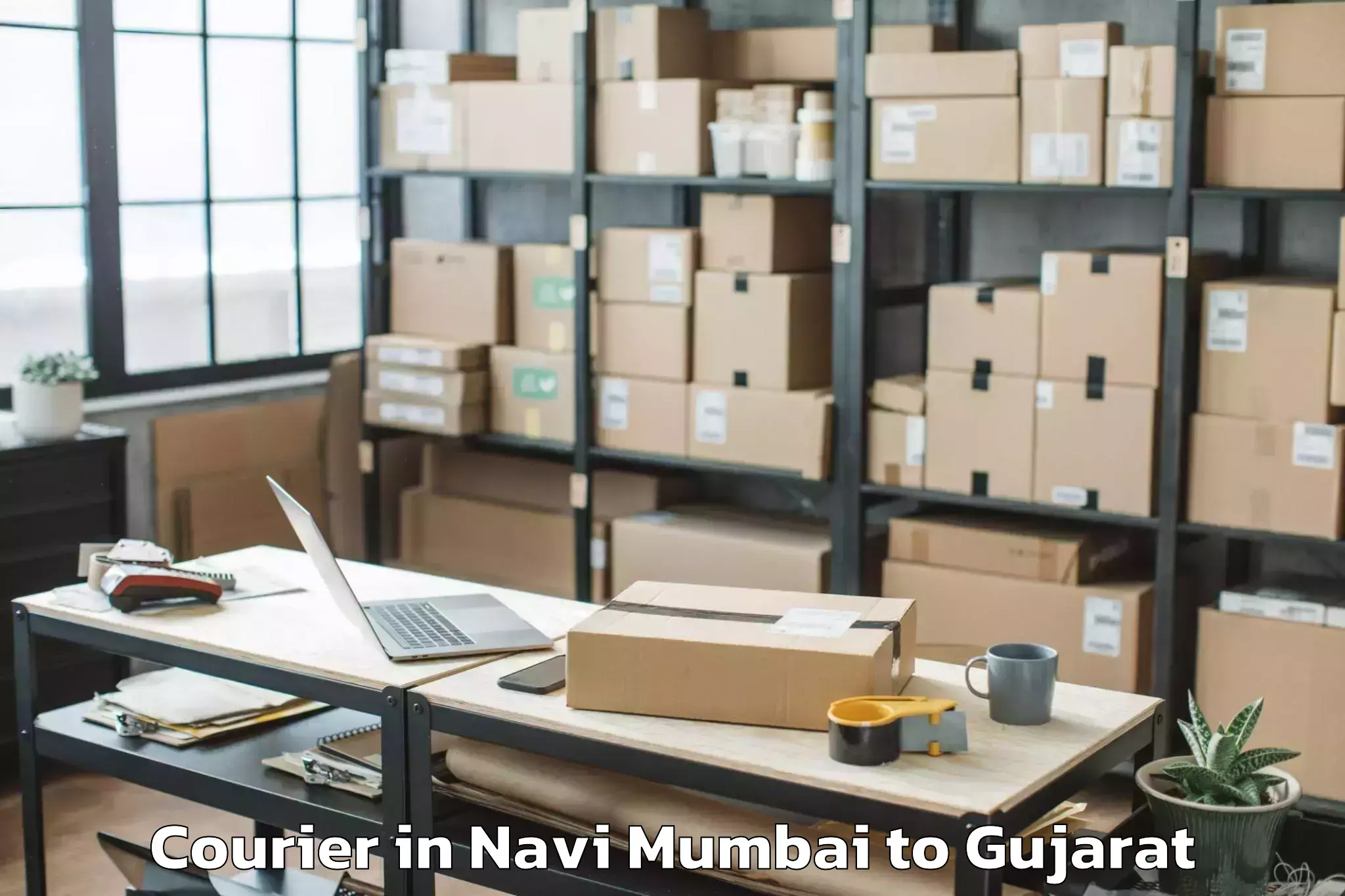 Trusted Navi Mumbai to Gandhinagar Courier